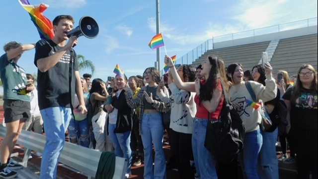 ‘Don’t Say Gay’ walkout organizer says he was suspended for passing out Pride flags ‘Don’t Say Gay’ walkout organizer says he was suspended for passing out Pride flags