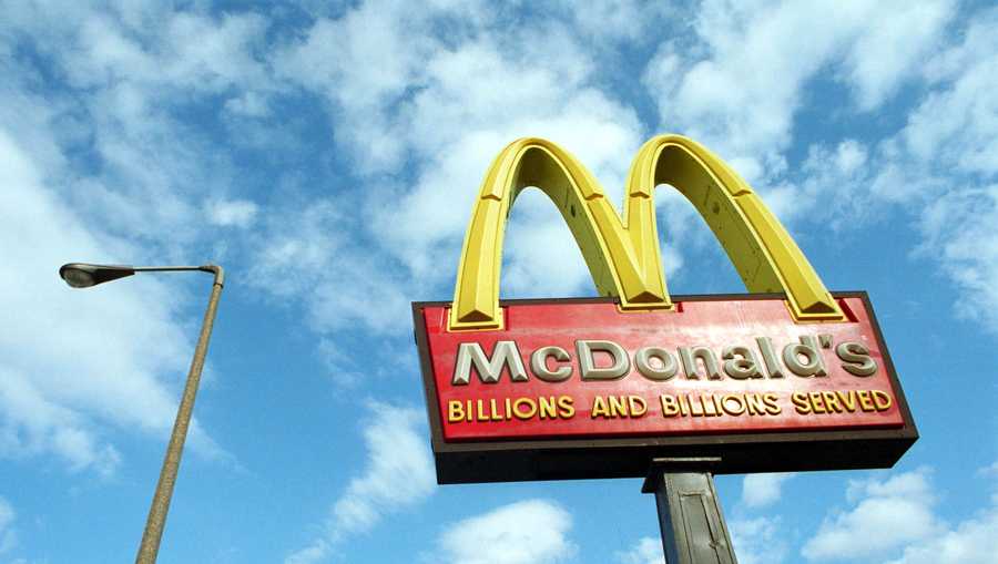 A McDonald's sign is shown in this file photo.