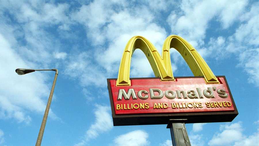 A McDonald's sign is shown in this file photo.