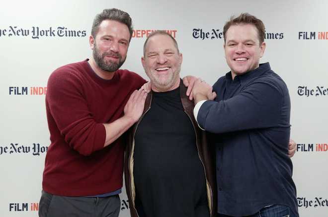 Ben&#x20;Affleck,&#x20;producer&#x20;Harvey&#x20;Weinstein&#x20;and&#x20;actor&#x20;Matt&#x20;Damon&#x20;attend&#x20;the&#x20;Film&#x20;Independent&#x20;NYC&#x20;&#x27;Live&#x20;Read&#x27;&#x20;at&#x20;NYU&#x20;Skirball&#x20;Center