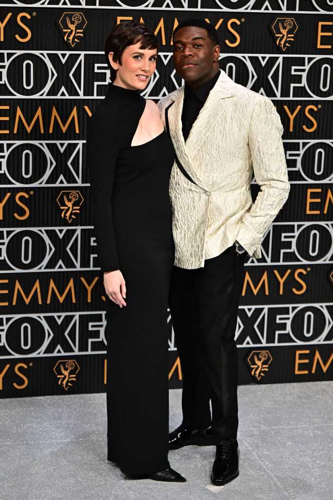 US-ENTERTAINMENT-TV-AWARDS-EMMY-ARRIVALS-RED CARPET nicole boyd and sam richardson at emmys red carpet