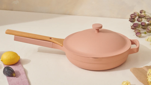 always pan in pink on countertop