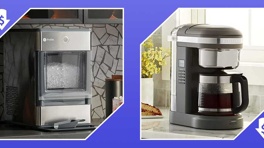 ge ice maker and kitchenaid coffee maker