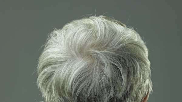 back of senior man's head