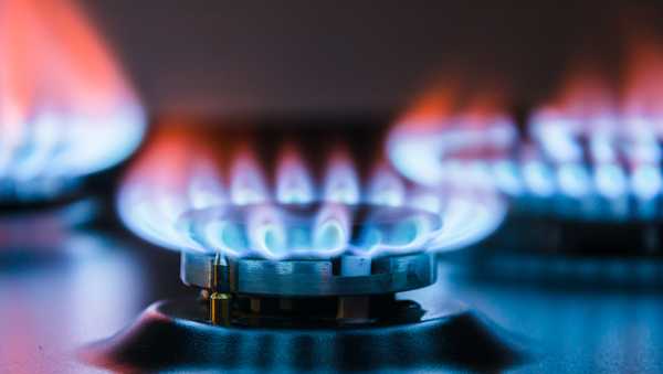 gas stove top burner fueled by methane gas