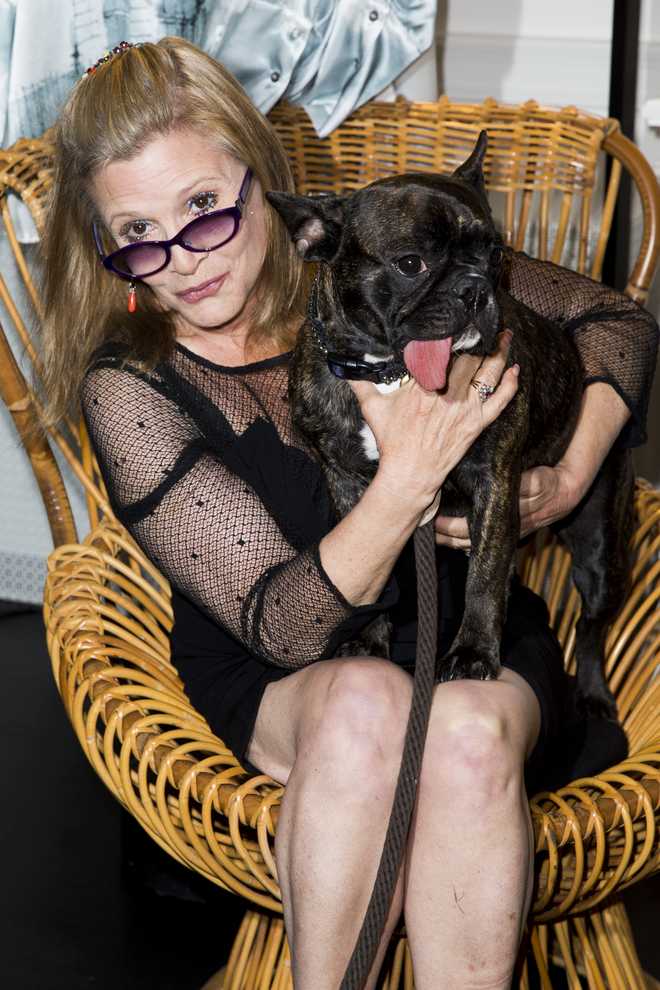 carrie&#x20;fisher&#x20;dog&#x20;gary
