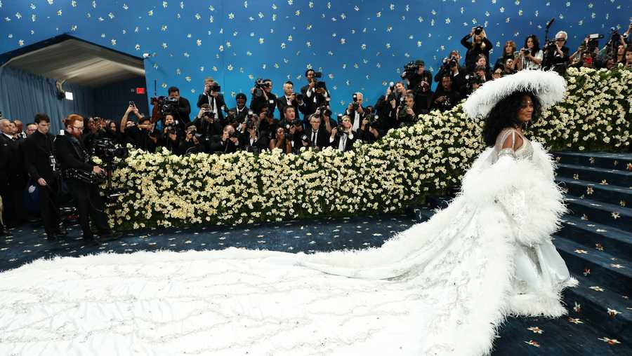 the 2025 met gala celebrating "superfine: tailoring black style" arrivals