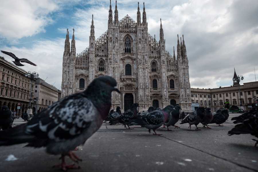 Empty City And Closed Shops In Milan Empty City And Closed Shops In Milan