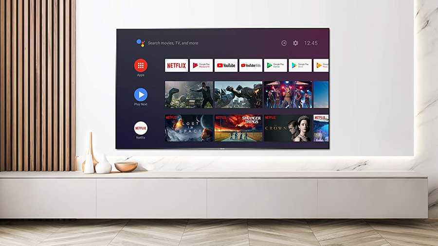 hisense smart tv hanging on wall