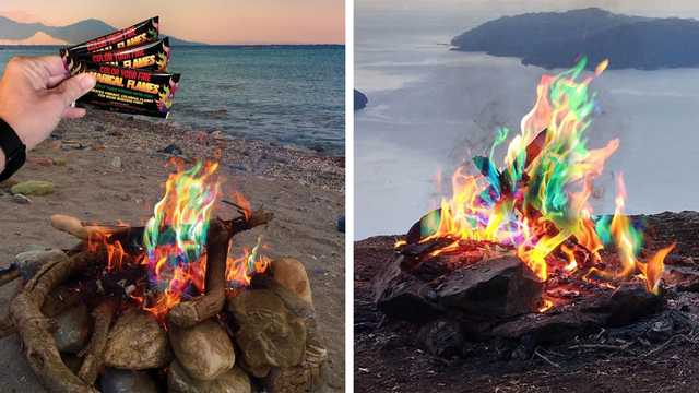 Flame pouches will turn your fire pit into a colorful rainbow - Vimarsana News