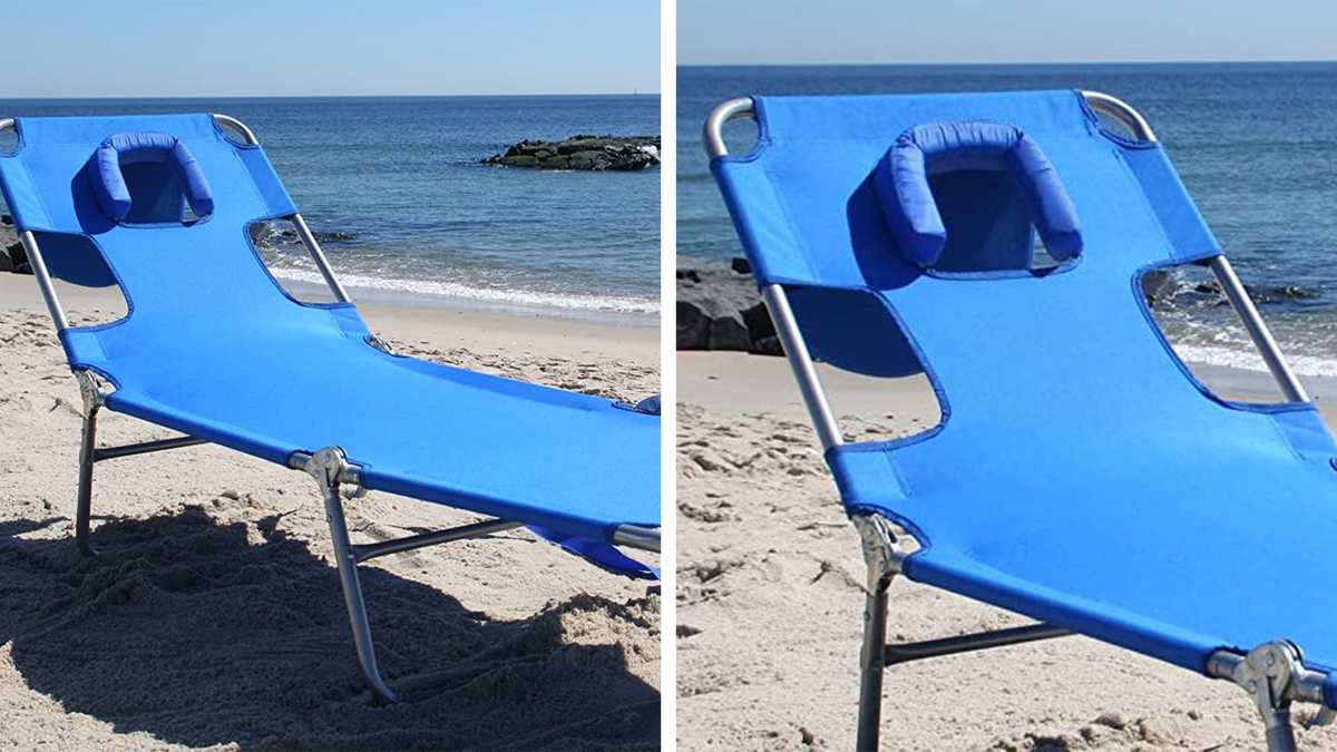 This viral TikTok beach chair has a face hole for easy reading and