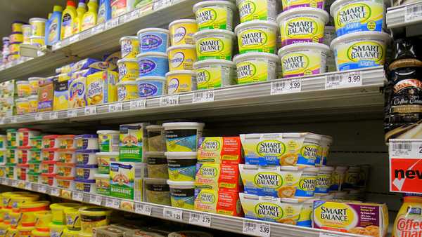 shelves of butter at winn dixie, grocery store