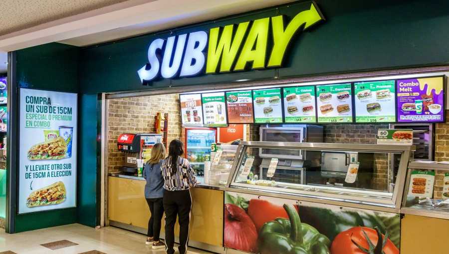The Subway counter inside Galerias Pacifico mall.