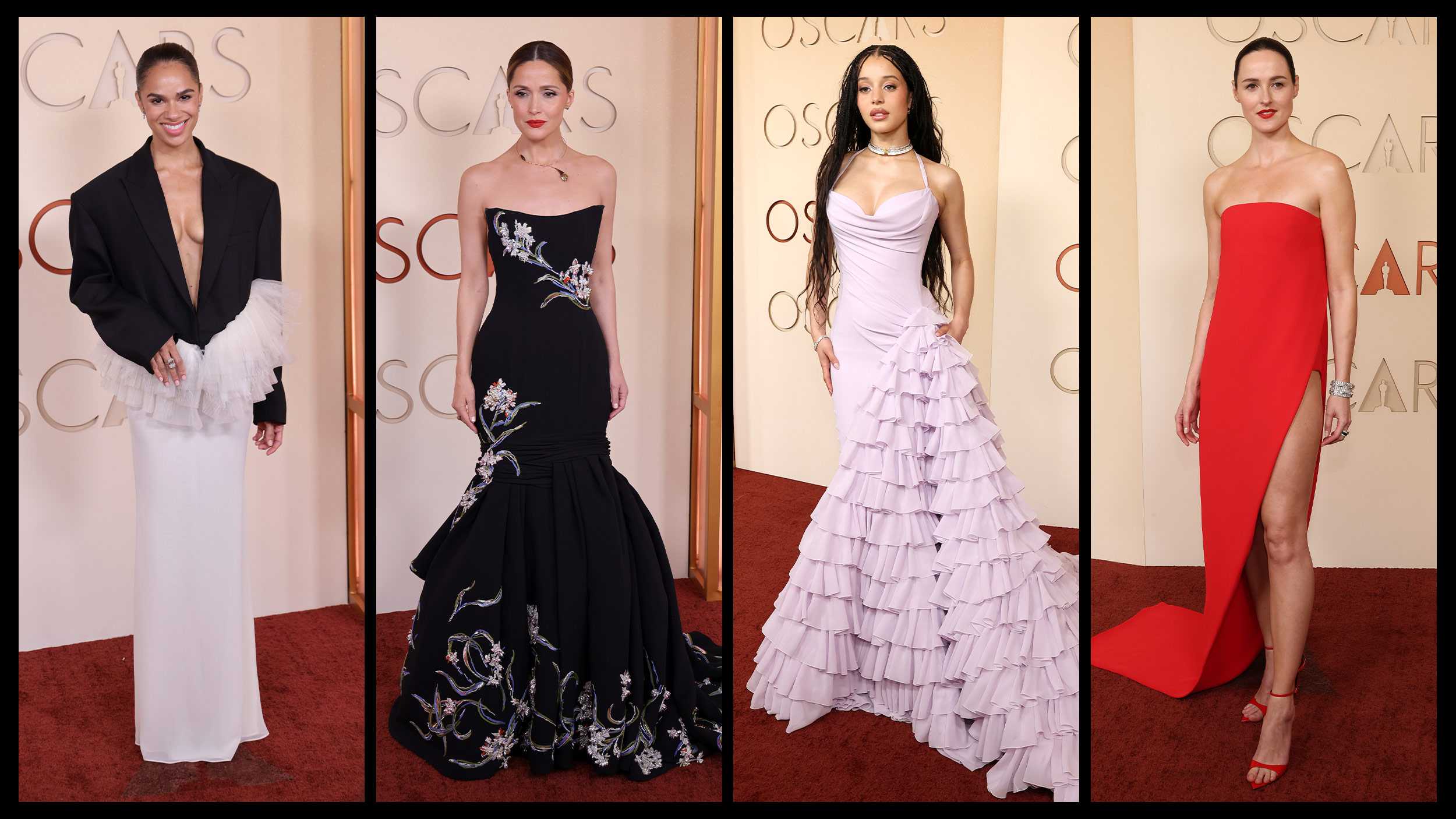 All the celebrity red carpet looks at the 2026 Oscars