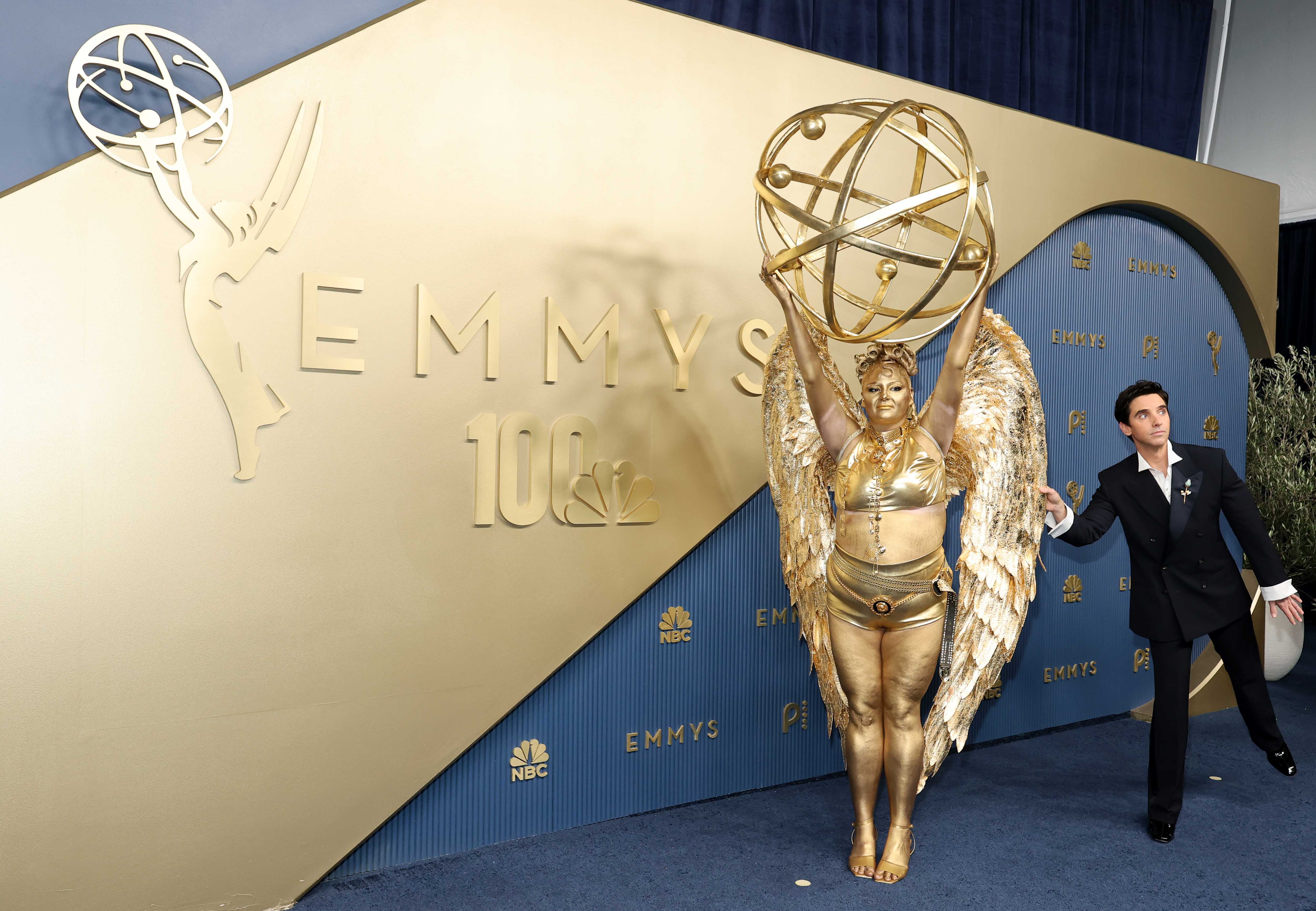 Meg Stalter of 'Hacks' walked the Red Carpet looking like an Emmy Award