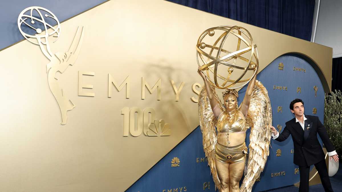 Meg Stalter of 'Hacks' walked the Red Carpet looking like an Emmy Award