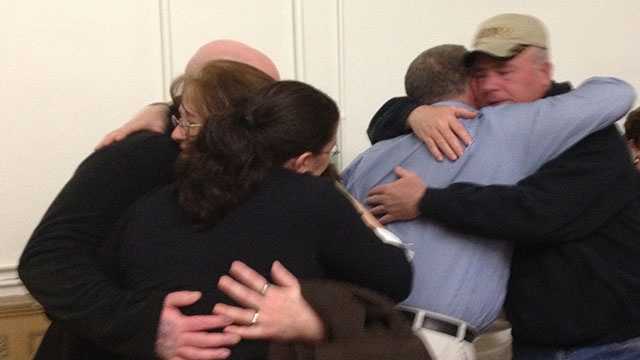 Lisa's family following mistrial being announced.