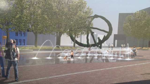 A new red carpet leading to the Civic Center and interactive fountain are planned.