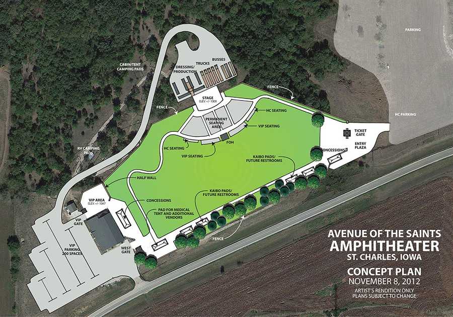 Photos Iowa's largest amphitheater being built