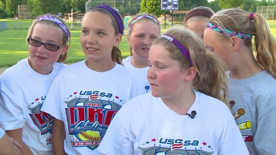 A local softball team returned from a tournament in Oklahoma Wednesday where they had to take cover from a deadly storm.