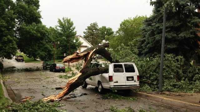 Storm damage in Omaha
