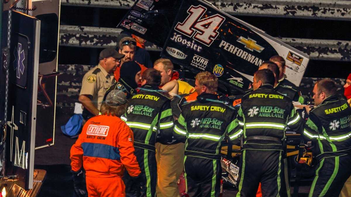 Must See Photos Tony Stewart injured in sprint car crash