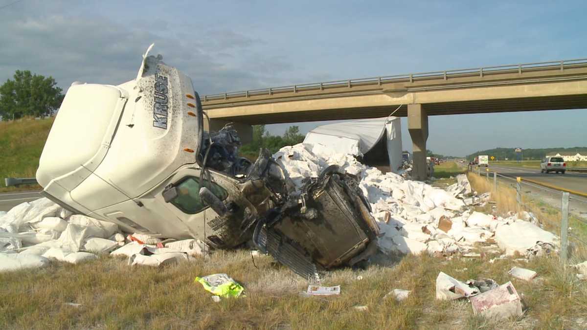 UPDATED: Driver dies after truck slams into I-80 bridge