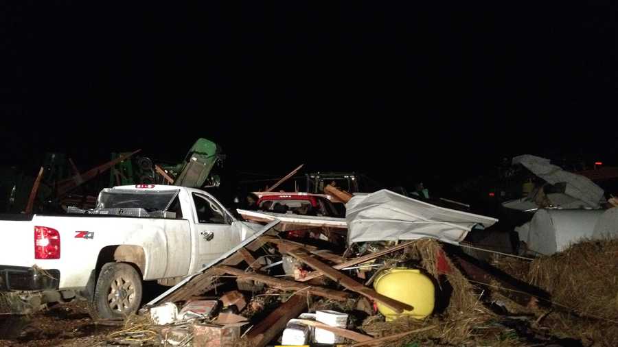 Storms damaged homes near Moville, Iowa. (photo via KETV.com)