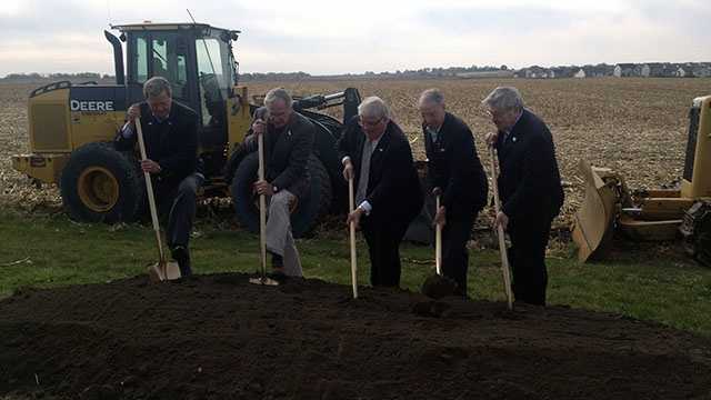 Ground breaking for another phase of the Alice's Road project in Waukee, Iowa.