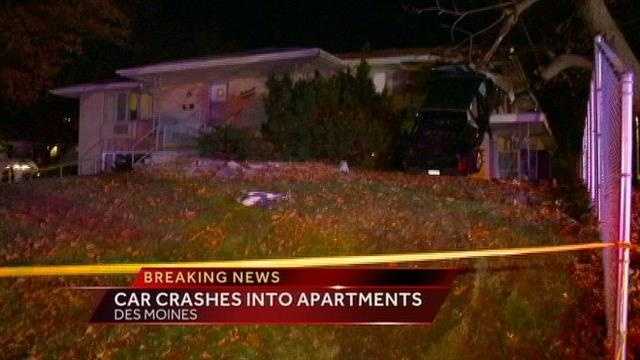 Photos Car Crashes Into Apartment Building