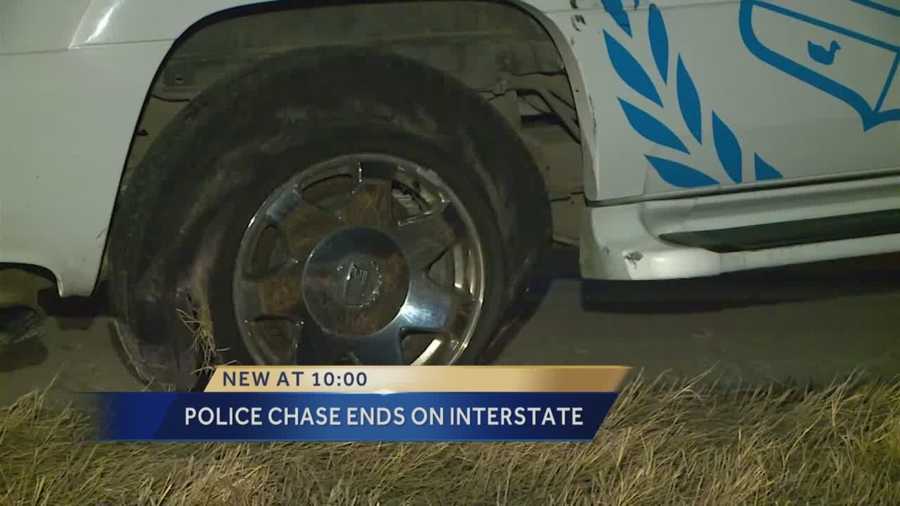 Authorities said a man lead them on a chase that reached speeds of at least 100 mph with a woman and child inside the car Tuesday evening.