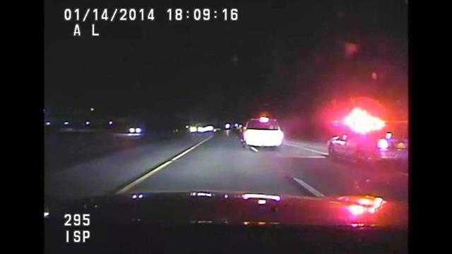 Raw Video: Chase up I-35 with woman, child in SUV