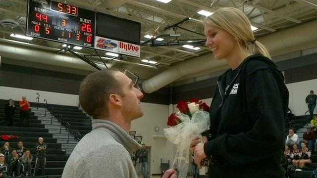 Madison Fontana got the surprise of her life during halftime Tuesday night.
