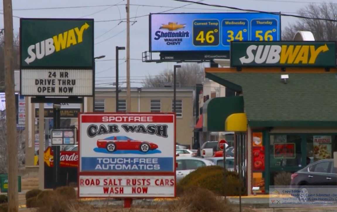 Des Moines City Council Bans New Billboards