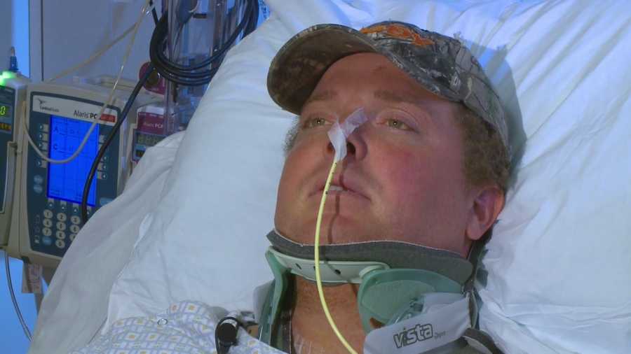 A man's challenge to help the Plunge for Landon movement turned into a fight for his life last week.