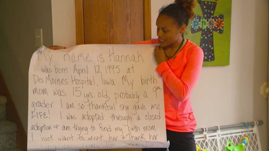 A picture and social media have helped a Des Moines woman find her birth mother.