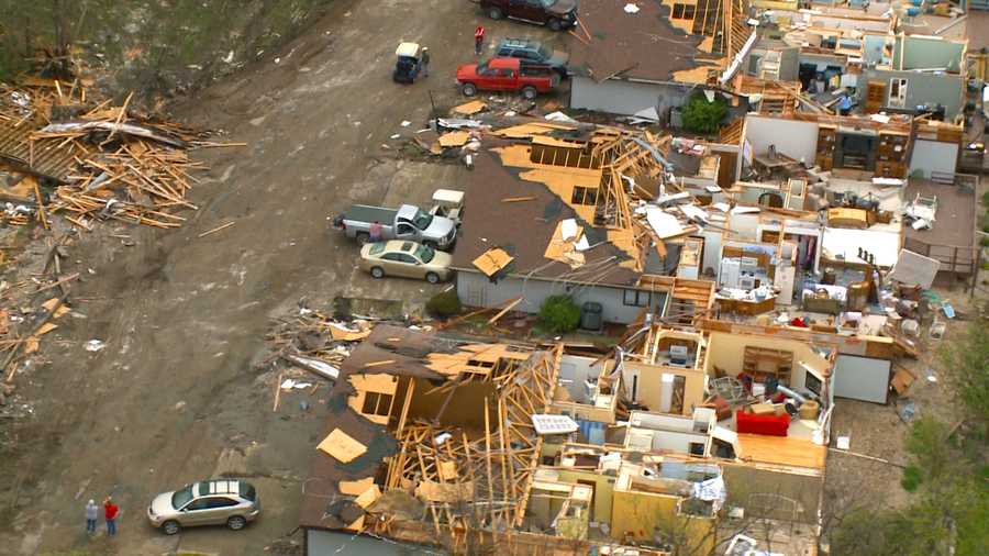 Aerial photos: Storm damage around Lake Panorama