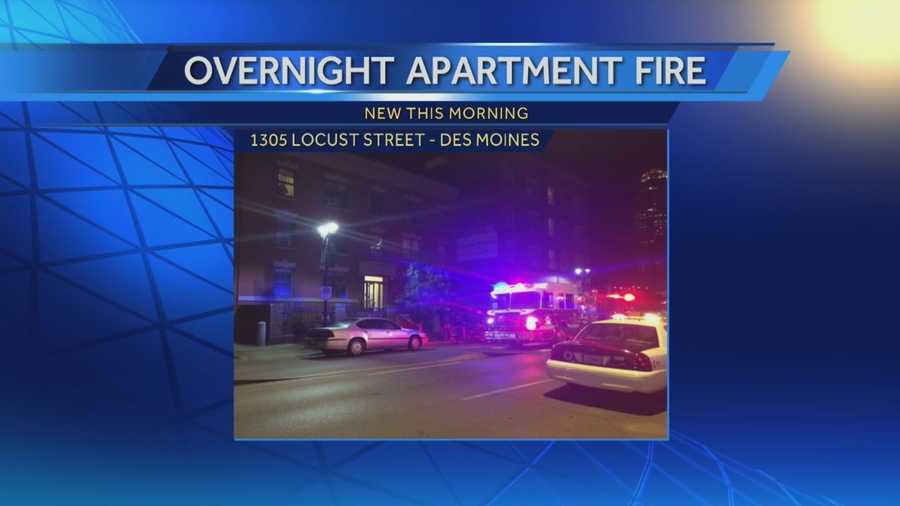An overnight fire forced residents out of their apartment and closed downtown streets.