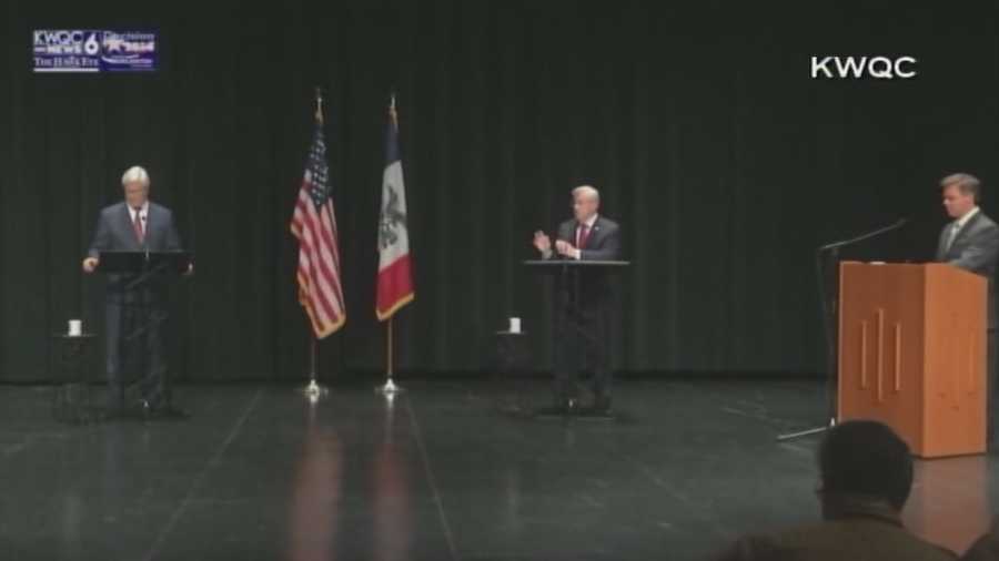 Political opponents Gov. Terry Branstad and Sen. Jack Hatch participated in a heated debate Saturday, their second debate of the election season.