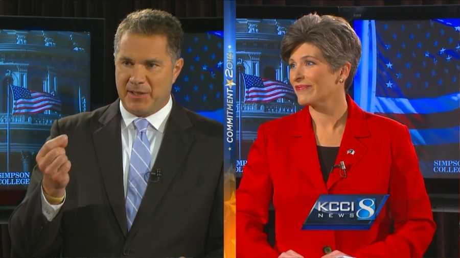 In their first debate, U.S. Senate candidates Bruce Braley and Joni Ernst exchanged some heated remarks Sunday.