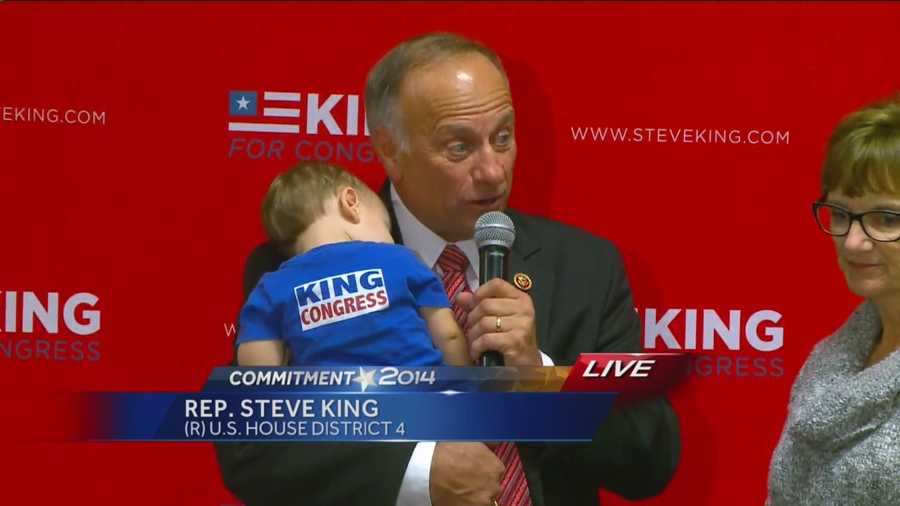 Incumbent Steve King addressed his supporters in Sioux City as he was elected to seventh term in office. King called Iowans “the best people in the world.”