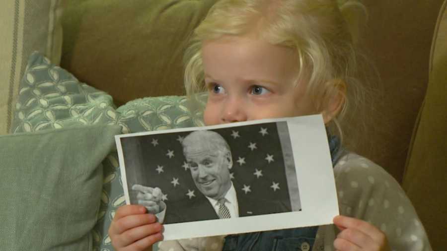 Three-year-old Avery Bral, of Clive, loves Vice President Joe Biden, and he took notice.