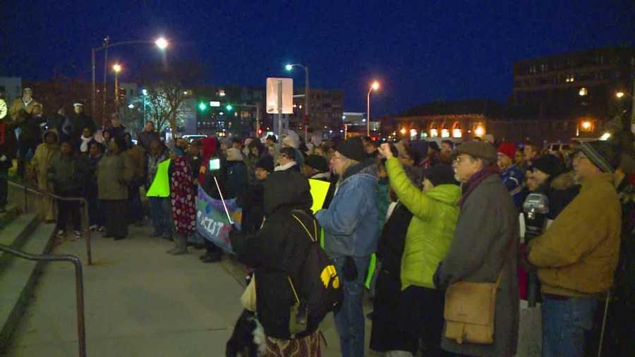 The newly-formed Iowa Citizens for Justice organized the rally, which was well-controlled and calm.