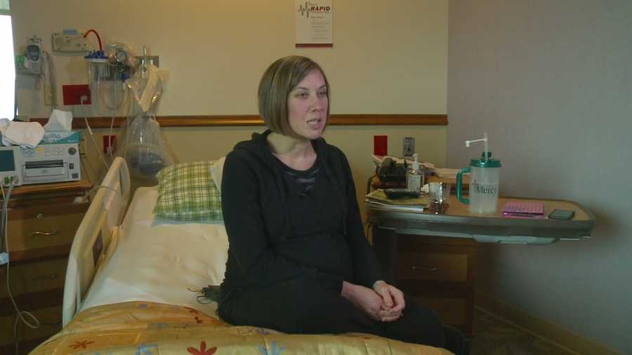 The woman said she never expected she'd be spending eight weeks of her pregnancy in the hospital.