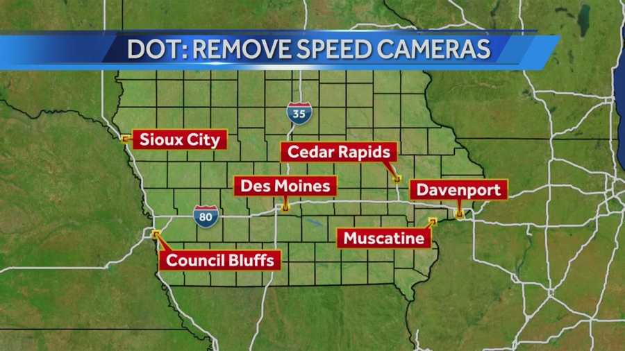 DOT officials want to remove cameras at ten locations out of 34 locations total throughout the state.