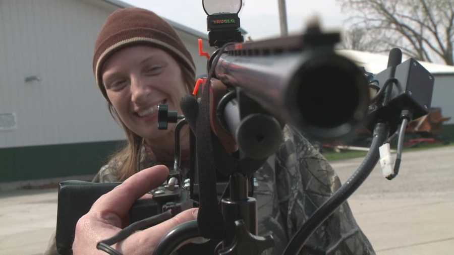 The woman got the opportunity Saturday to hunt turkey as part of the Wheelin' Sportsman Hunt.