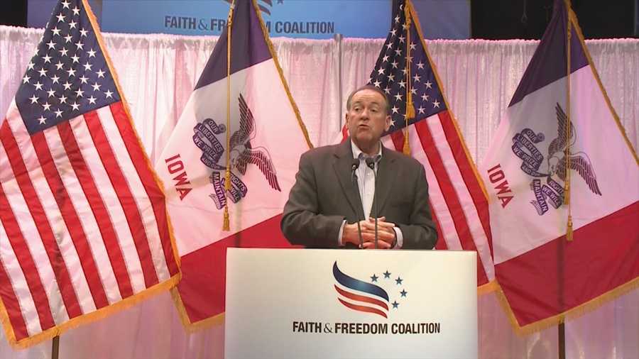Nine major GOP presidential hopefuls received tons of enthusiasm from Iowans in the audience at the Iowa Faith & Freedom Coalition Spring Kick-Off event in Waukee.
