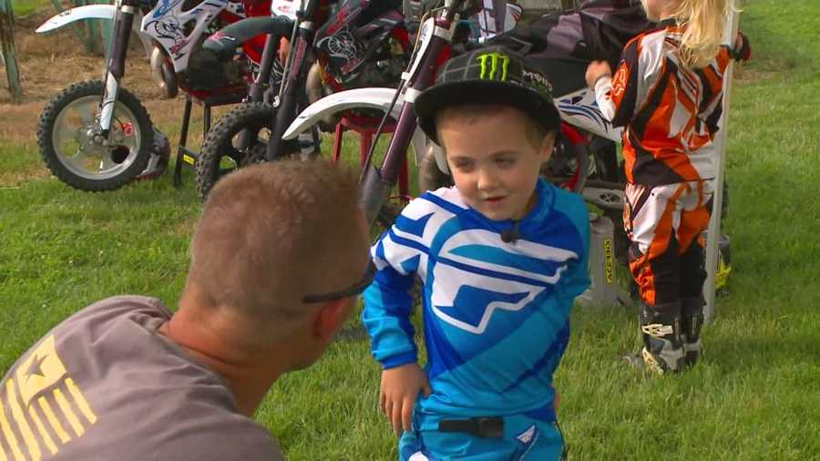 Police officers were able to get a 5-year-old back on a brand new dirt bike after his bike was stolen.