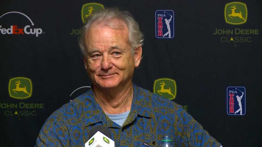 Bill Murray during a press conference at TPC Deere Run in Silvis, IL.