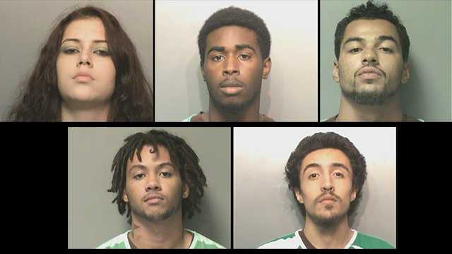 Five people arrested in iPhone theft case.